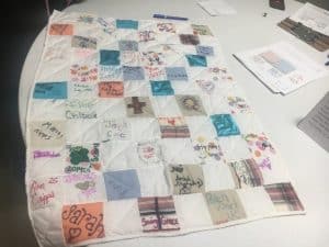 Replica of quilt to be made and given to someone in the community needing a special blessing