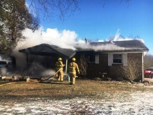 A Christmas Eve fire destroyed a home at 596 Hurricane Ridge Road