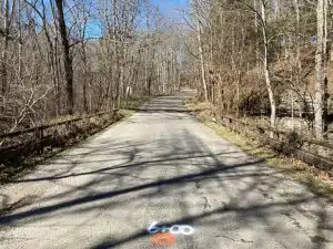 The old Big Rock Road Bridge over Pine Creek