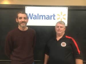 Steve Abell of Walmart presented the 2022 Walmart 15 Year Length of Service Firefighter Awards to DeKalb County Firefighters Donnie Johnson and Shawn Puckett at awards banquet Saturday night. Donnie Johnson not pictured.