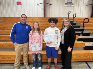 DeKalb Middle School Principal Caleb Shehane and Assistant Principal Angela Johnson are pleased to announce DeKalb Middle School's students of the quarter for the 2nd Nine weeks. 8th grade Students of the Quarter: Bethany Dillon and Victor Locklear