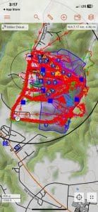 This map shows where the search for Brittany Ann Miller was concentrated Saturday in the terrain off Hurricane Ridge Road