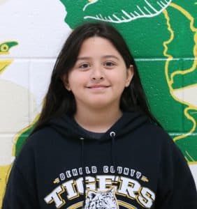 Northside Elementary School has selected its Eagles of the Month. Lillyan Gomez (4th grade) tries her best and works hard. She is friendly to other students, helps with anything, and is always smiling. Congratulations Lillyan!