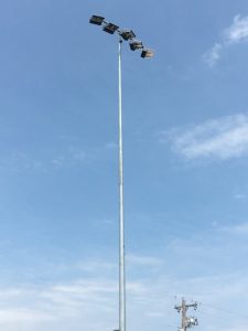 New lights have been installed around the DCHS Football Stadium which will not only provide for better illumination of the field but will feature flashing light show capabilities to add more excitement to the game night experience.