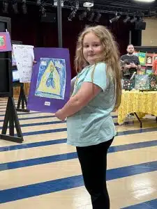 Arianna Herrin received the “People’s Choice Award” in the DeKalb Schools Art Exhibit in 2023