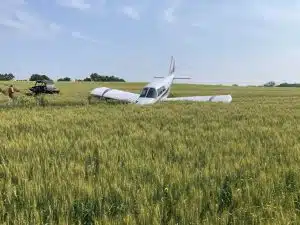 According to Sheriff Patrick Ray, the pilot was 61-year-old Eric Garrison of Powell, Tennessee and 60-year-old Debbie Cook of Knoxville was the passenger. Garrison sustained a minor injury. Cook was not hurt. (DeKalb Sheriff's Department Photo)