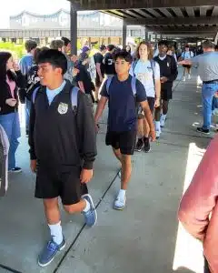 Send off for Soccer! Members of the DCHS Tiger Soccer Team departed the high school today (Thursday) enroute to the Regional Soccer Tournament Game at 3:00 p.m. in Crossville. If they win, the Tigers will host the sub-state game here in DeKalb County on Saturday.