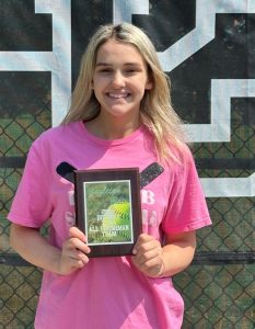 DCHS Tigerette Softball player Zayleigh Bain was selected to the All-District 7-AAA Freshman Team and recognized during an awards presentation on Sunday, May 14th at Macon County