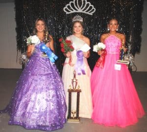 Baylei Anne Benson of Smithville (CENTER) won the Miss Sweetheart pageant Wednesday night at the DeKalb County Fair. She is the 12 year old daughter of Karey and John Washer and Christopher Benson. She was also named Most Photogenic. Eleven year old Callen Alizabeth Tramel (LEFT), daughter of Caleb and Hillary Tramel of Smithville was first runner-up in the pageant. Second runner-up went to Lakelyn Brooke Nelson (RIGHT) 12 year old daughter of Dustin and Kristian Nelson of Smithville.