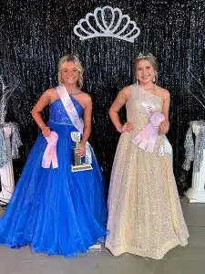 Miss Congeniality of DeKalb Fair Miss Sweetheart Pageant: Kenli Faith Fish (LEFT) 12 year old daughter of Tiffany Pedigo and Cody Fish of Smithville. Most Photogenic-Baylei Anne Benson, 12 year old daughter of Karey and John Washer and Christopher Benson of Smithville