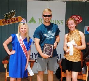 *Junior Buck Dancing (Ages 13-39): First Place- Kody Hash of Walland (CENTER) Second Place- Trebel Chunn of Greenbrier (NOT PICTURED) Third Place-Colleena Ralston of Lebanon (RIGHT) Miss Jamboree Queen Kenli Faith Fish (LEFT)