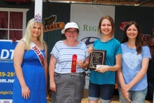 *Hammer Dulcimer: First Place-Nicole Tressler of Madison, Alabama (SECOND FROM RIGHT) Second Place-Pam Hunt of Mansfield, Ohio (SECOND FROM LEFT) Third Place-Lisa Tressler of Madison, Alabama (FAR RIGHT) Miss Jamboree Queen Trista Isabella Rigsby (FAR LEFT)