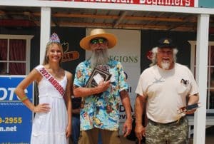 *Country Harmonica: First Place- Rob Pearcy of Smyrna (CENTER) Second Place- Terry Bartlett of Gallatin (RIGHT) Third Place-Marshall Murphy of Knoxville (NOT PICTURED) Miss Jamboree Queen Keara McKinsey Milligan (LEFT)