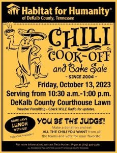 Habitat Chili Cook-Off to Feature 20 Teams!