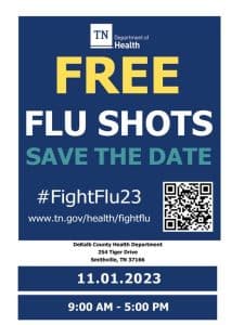 DeKalb County Health Department has Free Flu Shots Starting November 1 for Fight Flu ’23