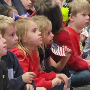 Smithville Elementary School renewed its in-person Veteran’s Day tribute a week ahead of the official observance last Thursday, November 2 in the auditorium of the county complex. Veterans in attendance were the honored guests for the assembly which featured songs of praise and patriotism from children as young as kindergarten to second grade age along with SES teachers, staff, parents, and the public. Although many of the youngsters may have been too young to understand the significance of the occasion, SES Principal Anita Puckett said it was important for them to be exposed to some of the community’s hometown heroes.