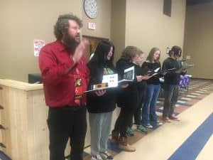 Members of DCHS Chorus performed at Friday's Veterans Day observance under the direction of Director Josh Gulley