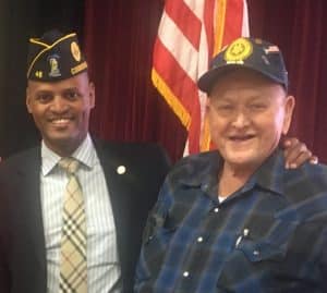 Dr. Patrick S. McClellan (left), Homeless Veterans Chair and Boys State Coordinator for the American Legion Department of Tennessee is pictured with Adjutant Ronnie Redmon of the American Legion Post #122. Dr. McClellan spoke at Friday’s Veterans Day observance