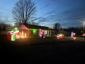 LAST YEAR'S WINNERS: Jailyn Bowlin won 1st place in the 2023 Dowelltown Christmas City Lights contest. (Photo shown here). Vicky Hobbs took 2nd place, and Jerry Hall won 3rd place. The Best Window honor went to Paula Francis and 2nd place to Kim Johnson. The Best porch award went to Eric Snow and 2nd place to Lisa Wassom.