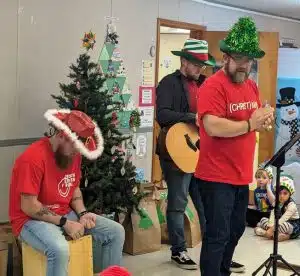 Holiday musical entertainment by the Collins family (Shawna Willingham photo)