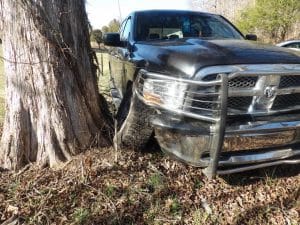 Three people were involved in a pickup truck crash Tuesday afternoon on Barnes Mill Road. (Gary Mucha Photo)