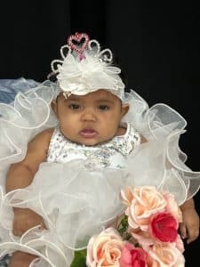 Valentine Pageant Saturday: The winner of the age 1 day to 6-month division was Aniyah Karentyn Loraine Banks of Smithville. She is the 5-month-old daughter of Mackenzie Castorena and Carlos Banks. She was also awarded for prettiest smile, eyes, hair, and attire.