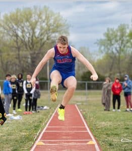 Ethan Spears: 4th place 4 x 200, 5th place triple jump