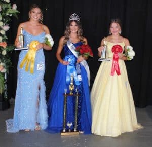 The 2024 Junior Fair Princess of the DeKalb County Fair is Ellie Caroline Ray. The 14-year-old daughter of Shayne and Kandi Ray, Ellie was among 13 contestants in the pageant Monday evening on opening night of the DeKalb County Fair. She succeeds the retiring Junior Fair Princess, Ansley Faith Cantrell, the 17-year-old daughter of Tony and Amee Cantrell of Smithville. The first runner-up was Baylei Anne Benson of Smithville (pictured right), 13-year-old daughter of Karey and John Washer and Christopher Benson. Second runner-up was McKenna Reece Miller of Dowelltown (pictured left), 16-year-old daughter of Christen and Charles Cox and David Miller. She was also named Most Photogenic. Cali Beth Agee was Miss Congeniality. She is the 16-year-old daughter of Kevin and Jennifer Agee of Smithville.