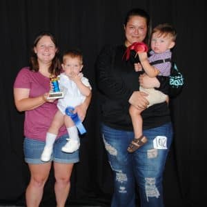 DeKalb Fair Toddler Show- Boy (19 to 24 months) Winner: Jonathan “James” Griffin (pictured left), 20 month old son of Luke and Casey Griffin of Alexandria; Runner-up: Kingston Vincent (pictured right), 20-month old son of Seth and Kayla Vincent of Smithville