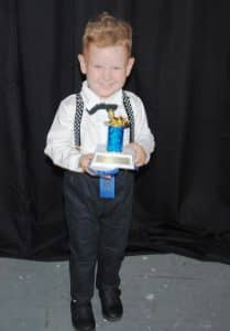 DeKalb Fair Toddler Show-Boy (31 to 36 months) Winner: Bentley Farris, 32 month old son of Madison Gossard and Bryson Farris of Smithville