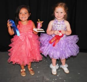 DeKalb Fair Toddler Show -Girls (37 to 47 months) Winner: Khloe Raye Curtis (pictured left), 47 month old daughter of Brooke Hutchings of DeKalb County; Runner-up: Emma Chapman (pictured right), 45 month old daughter of Jocelyn and Corey Chapman of Dowelltown