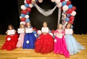 Miss Jamboree Pageant: 4–6 year-old age group: left to right: People’s Choice- Aspen Kate Dalton, 4-year-old daughter of Fletcher and Liz Dalton of Sparta; Most Photogenic- Olivia Denise Kilgore, the 4-year-old daughter of Ryan and Jasmine Kilgore of McMinnville; Prettiest Smile- Brynlee Allana Rankhorn, the 5-year-old daughter of Jacob and Ashlee Rankhorn of Rock Island. Prettiest Hair- 5-year-old Briar Rose Kilgore, daughter of Clay and Mariah Kilgore of Smithville; Prettiest Attire- 4-year-old Annabelle Rose Bowen, daughter of Jacob and Kayla Bowen of Liberty, and Prettiest Eyes- Anna Lee Brelje, 5-year-old daughter of Andy and Whitney Brelje of Alexandria