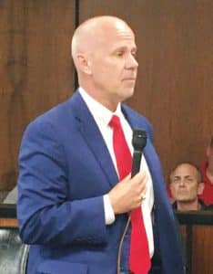 13th Judicial District Criminal Court Judge Shawn Fry addressed County Commission/Jail Committee Monday night on Courthouse Space and Security Issues