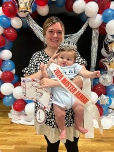 Jamboree Pageant- Winner of boys 1 day to 6 months: Jameson Winchester was crowned King: He is the 6-month-old son of Jacob and Shana Winchester of Smithville. He was also awarded for Prettiest Smile.