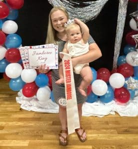 Jamboree Pageant-Winner of boys 7-12 months: Coleson Wade Filkins, 11-month-old son of Austin and Sylar Filkins of Lebanon. He also took home honors for Most Photogenic, Prettiest Eyes, Hair, Attire, Smile, and People’s Choice.