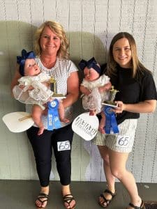 DeKalb Fair Baby Show :Twins (1 day to 12 months) Winners: Everly and Ella Chapman, five month old children of Jocelyn and Corey Chapman of Dowelltown