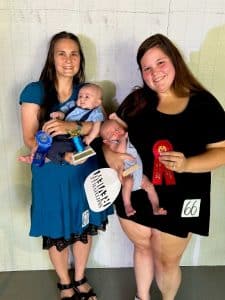 DeKalb Fair Baby Show: Boys (1 day to 3 months) Winner: Tucker James (pictured left), two month old son of Krysta Pedigo of Smithville; Runner-up: Huntley Daniels Wolford (pictured right), one month old son of Taylor Hale and Joshua Wolford of Liberty
