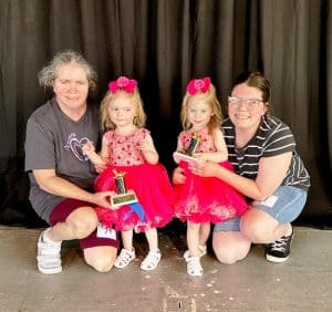 DeKalb Fair Toddler Show-Twins (13 to 47 months) Winners: Mariella Louise and Lorelai Renea Dyer, 29-month-old twins of Brandon and Mandee Dyer of Liberty