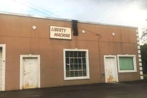 Liberty Machine Shop after the fire on Saturday