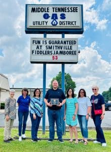 Chamber’s “Jamboree Project Welcome Mat” Winners – 2024: Best Worded – Middle Tennessee Natural Gas – “Fun is Guaranteed at Smithville Fiddlers Jamboree”