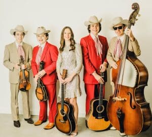 The Smithville Jamboree Committee proudly announces the performance of Cutter & Cash & The Kentucky Grass, Friday July 5th @8:00 pm. Photo: Left to right Noah Goebel, Brennen Cruce, Lily Goebel, Cutter Singelton and Cash Singelton.