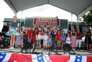 Community Chorus Kids perform at Fiddlers Jamboree Friday evening