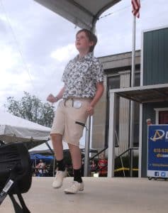 Beginner Buck Dancing sponsored by Security Finance: First Place- Noah Fennell of Dickson