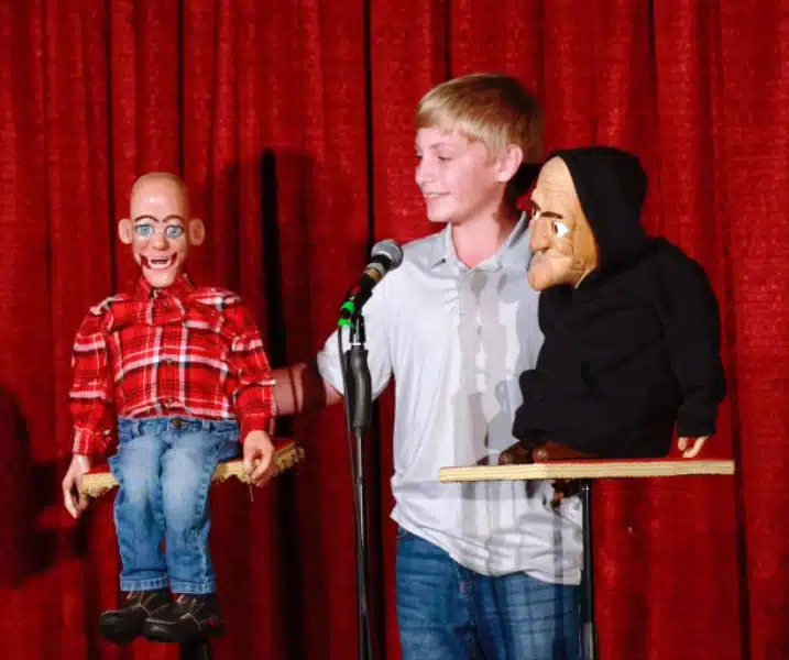 11-year-old Jaxson Murphy won first place in the Junior Open Mic at the 2024 International Ventriloquist Convention. He performed July 18 at the Holiday Inn Cincinnati Airport in Erlanger, KY, located at the Ohio/Kentucky border. Jaxson, an upcoming 6th grader at DeKalb West School, is the son of Heath and Rachel Murphy and Lindsay and Daniel Greer. He competed against youth up to age 18. Last year, he took home second place in the event.
