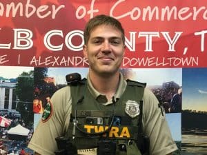 DeKalb County has a new Tennessee Wildlife Resources Agency Officer. Colt Elrod of Cookeville joins longtime TWRA Officer Tony Cross assigned to DeKalb County. Elrod has been a TWRA officer for two years. He and his wife of four years Delaney have a young child, Leo who is only a few weeks old.