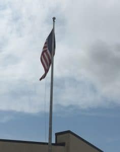 American Flag outside County Complex Building