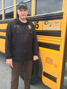 Smithville Police Chief Mark Collins announces that a new state law has taken effect which requires school districts to post notices on school buses warning that unauthorized persons may not board.