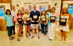 The Leadership DeKalb Class of 2024 celebrates their graduation. Front Row: Director Leigh Fuson, Autumn Duke, Amy Estes, Ethan Hale, Shara Adock, Emily Bell, and Brynn Harvey. Back Row: Joe Mitchell, Rick Walker, Zack Vantrease, Randy Caldwell, and Tom Clark.