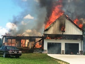 A Friday afternoon fire destroyed a residence on Cantrell Road off Four Seasons Road.