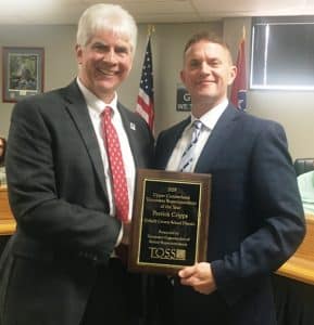 Back in May, Director of Schools Patrick Cripps was named the 2024-25 Tennessee Upper Cumberland Regional Superintendent of the Year awarded by the Tennessee Organization of School Superintendents (TOSS). During Thursday night’s monthly meeting of the Board of Education, the formal award was presented to Director Cripps by the TOSS Executive Director Dr. Gary Lilly